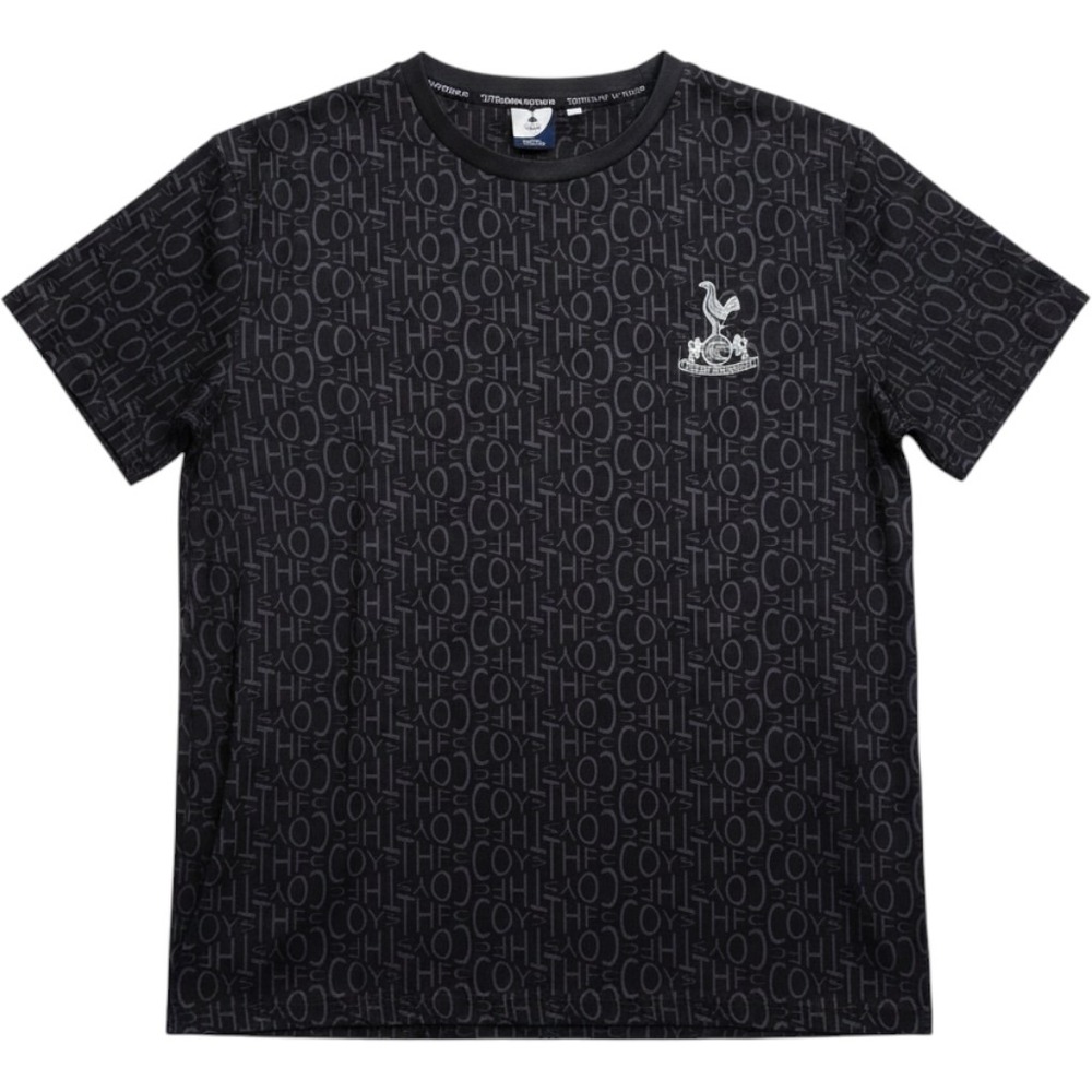 Tottenham Hotspur T-Shirt Mens L Black COYS Monogram Graphic Tee Official Merch
